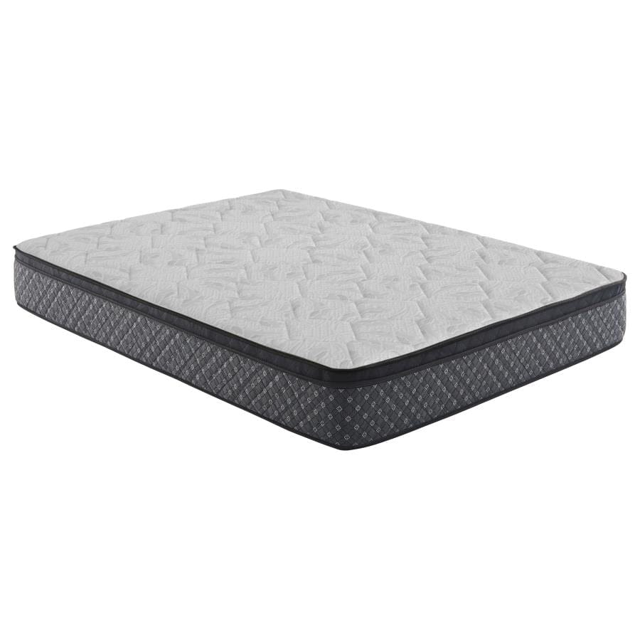 Aspen 12.5" Full Mattress White and Black