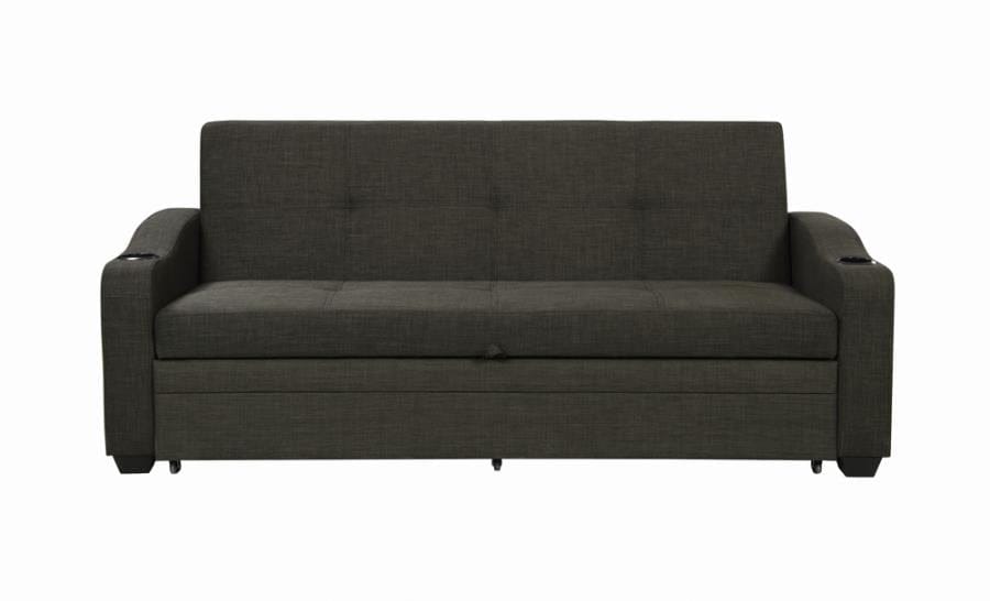 Miller Upholstered Sleeper Sofa Bed Charcoal Grey