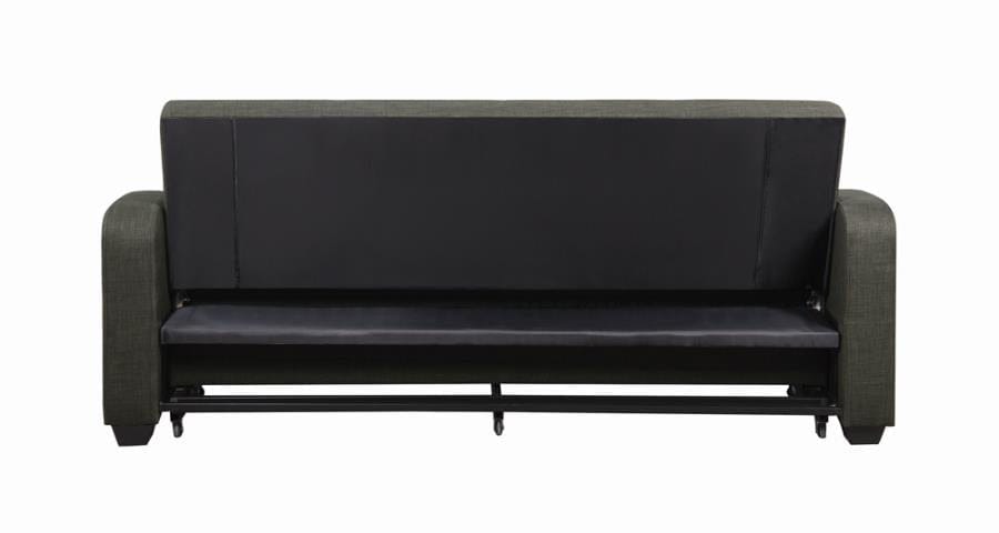 Miller Upholstered Sleeper Sofa Bed Charcoal Grey