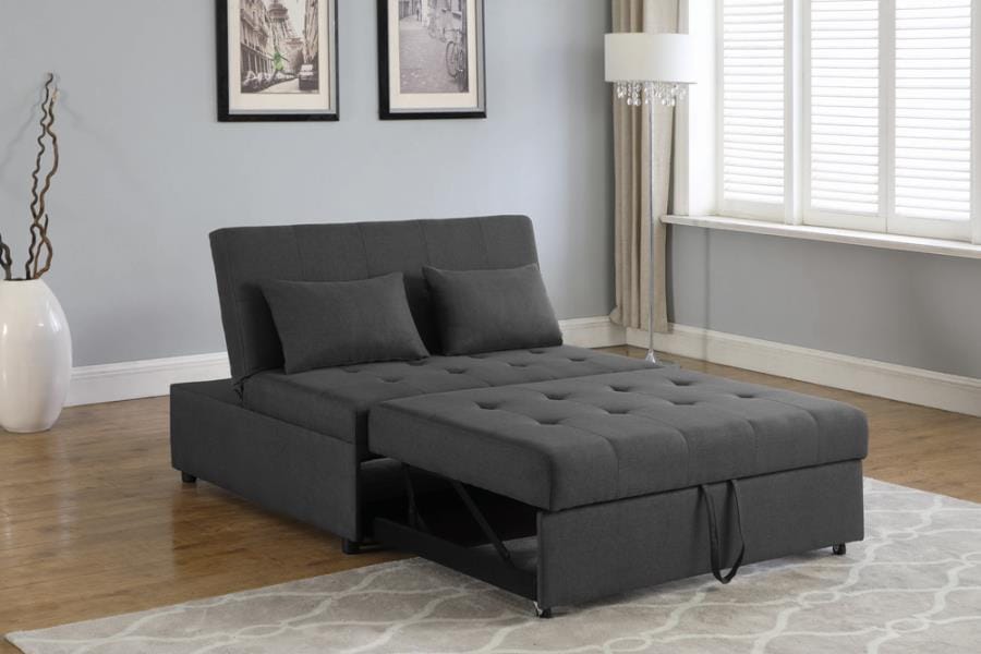 Lance Tufted Upholstered Sleeper Sofa Bed Grey