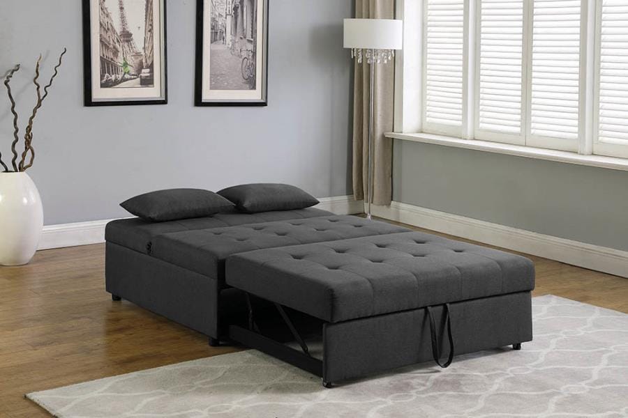 Lance Tufted Upholstered Sleeper Sofa Bed Grey