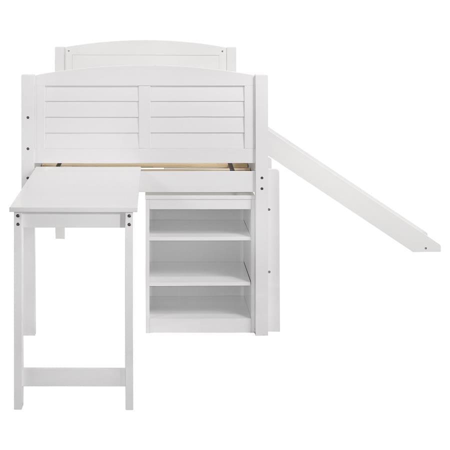 Millie Twin Workstation Loft Bed White