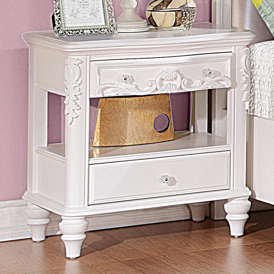 Caroline 2-drawer Rectangular Nightstand White