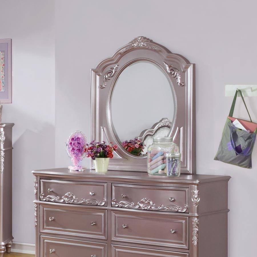 Caroline Framed Mirror Metallic Lilac