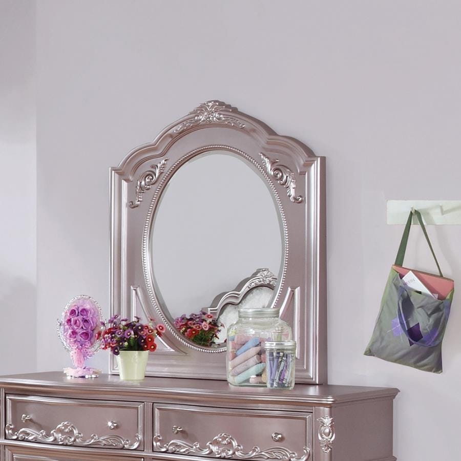 Caroline Framed Mirror Metallic Lilac