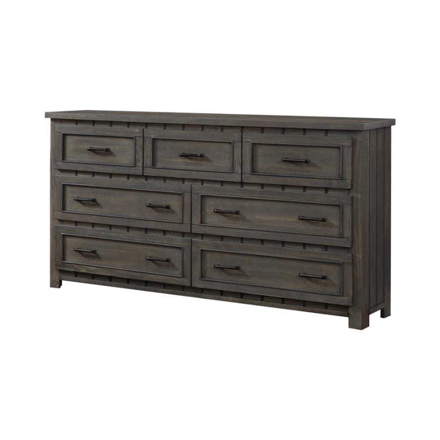 Napoleon 7-drawer Dresser with Paneled Design Gunsmoke