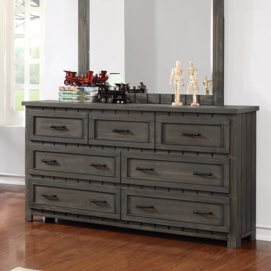 Napoleon 7-drawer Dresser with Paneled Design Gunsmoke