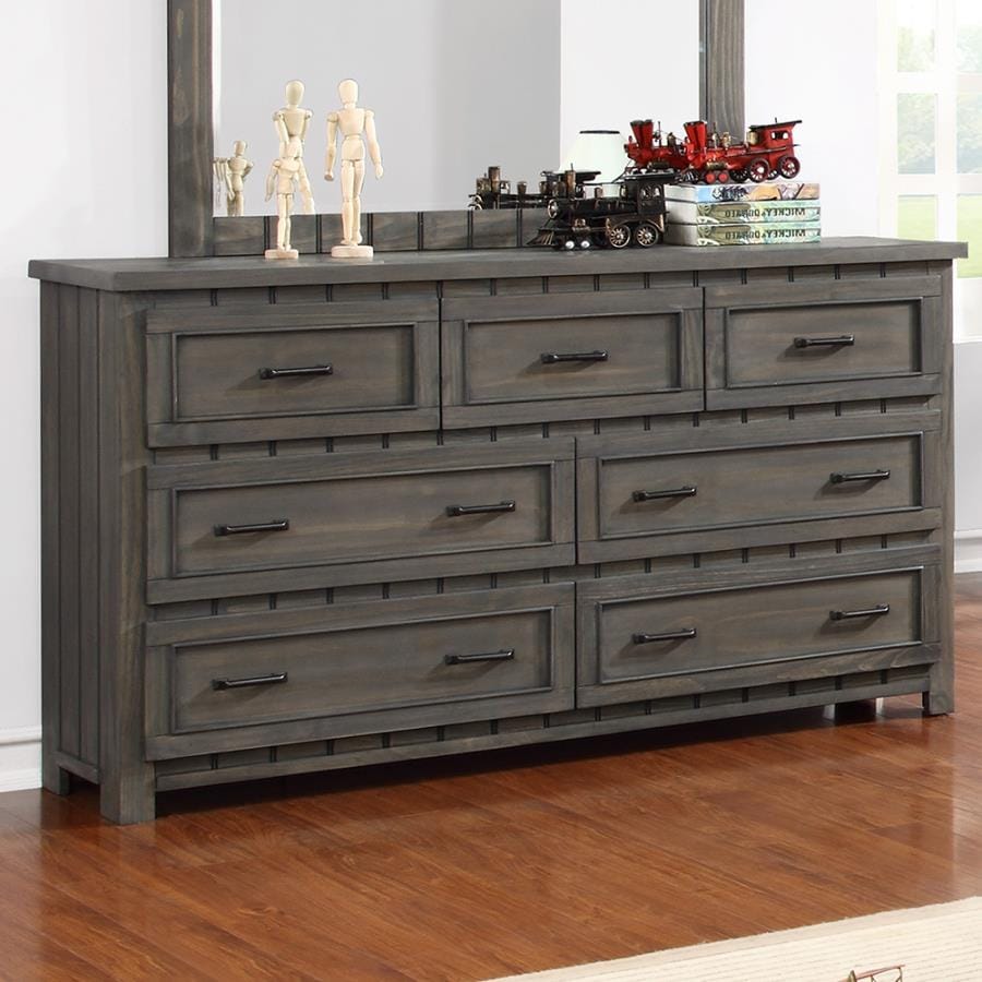 Napoleon 7-drawer Dresser with Paneled Design Gunsmoke