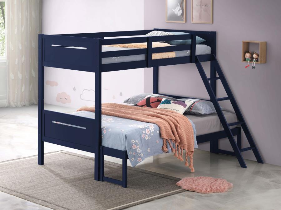 Littleton Twin/Full Bunk Bed Blue