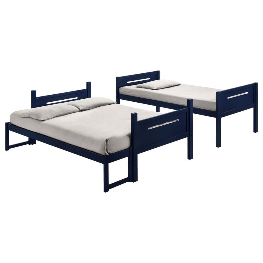 Littleton Twin/Full Bunk Bed Blue