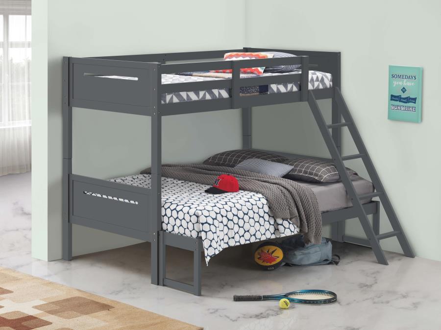 Littleton Twin/Full Bunk Bed Grey