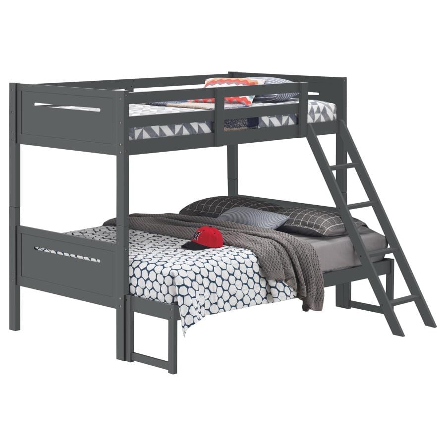 Littleton Twin/Full Bunk Bed Grey