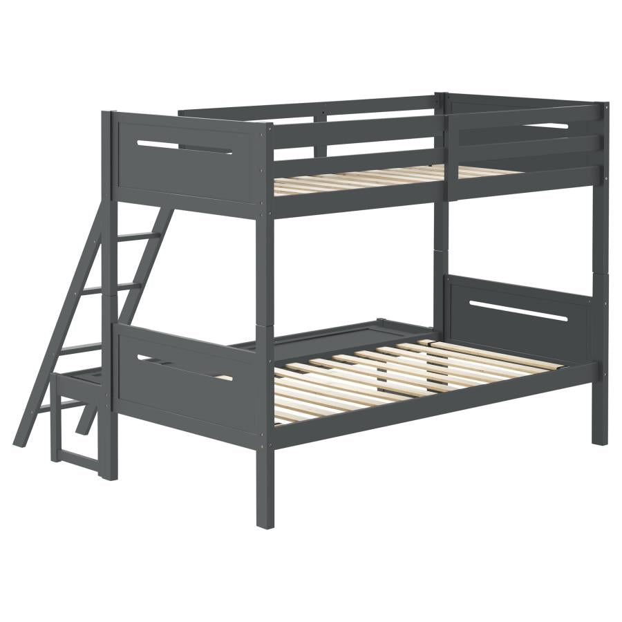 Littleton Twin/Full Bunk Bed Grey