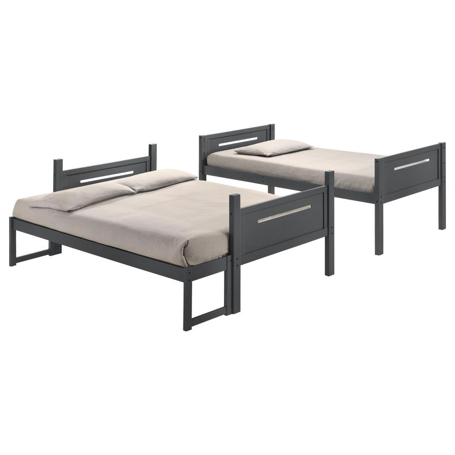 Littleton Twin/Full Bunk Bed Grey