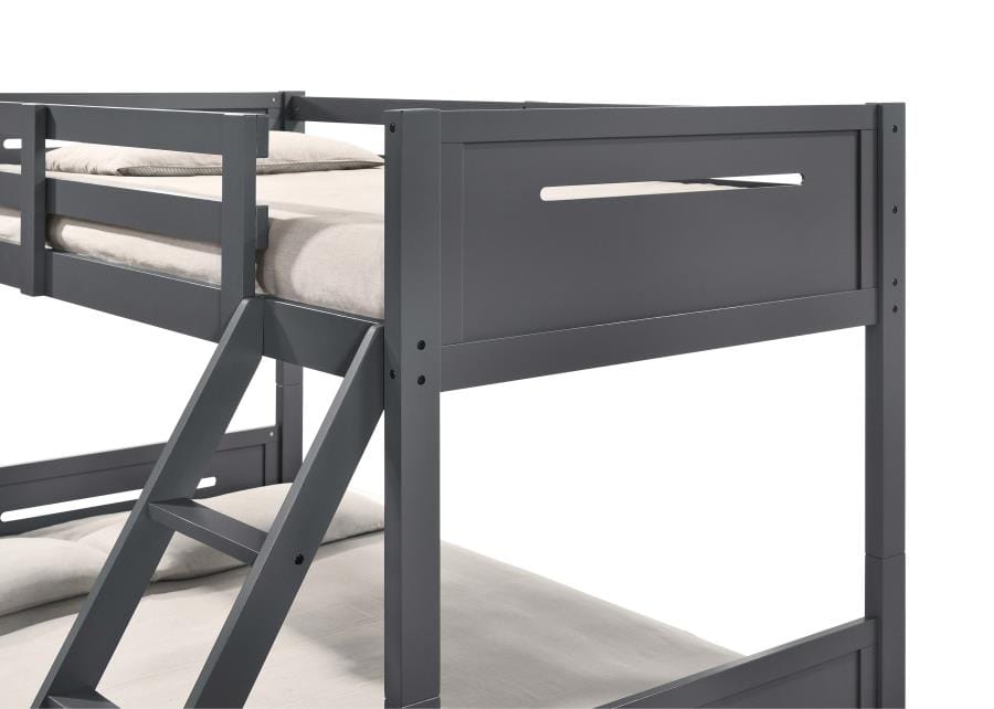 Littleton Twin/Full Bunk Bed Grey