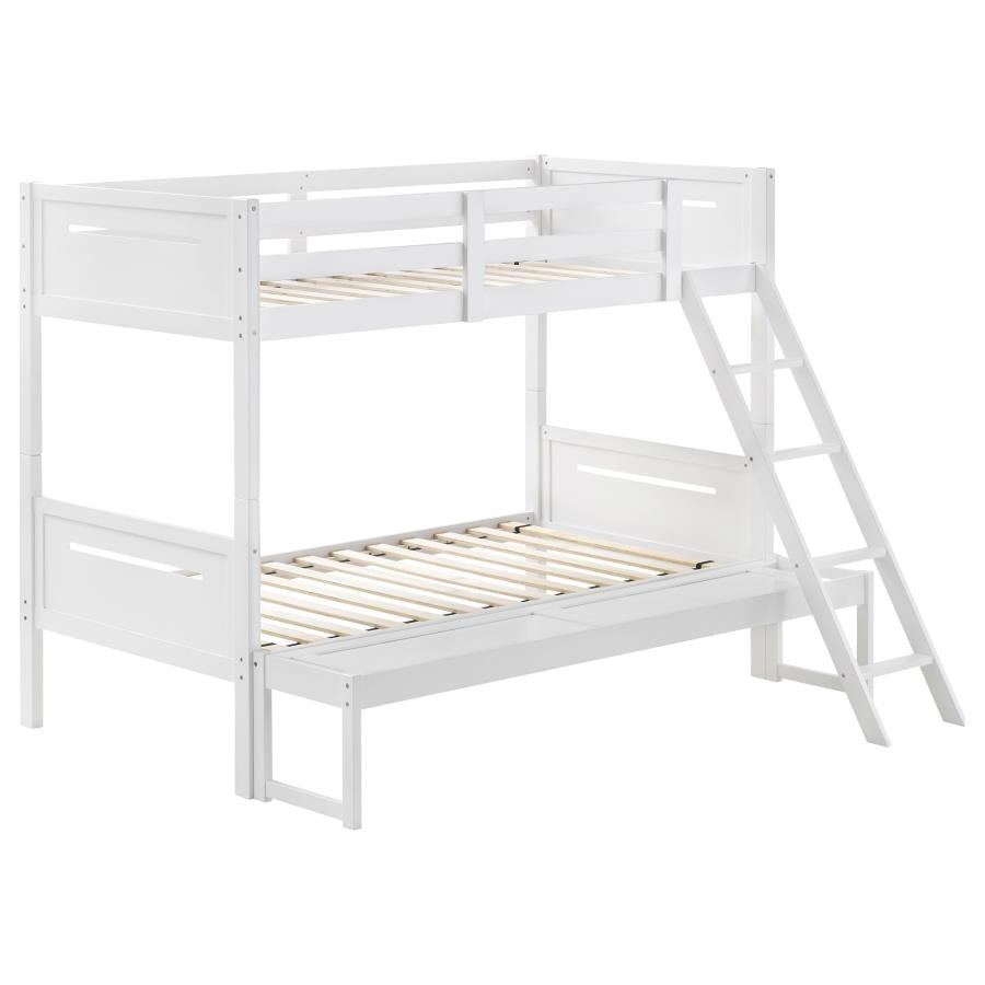 Littleton Twin/Full Bunk Bed White