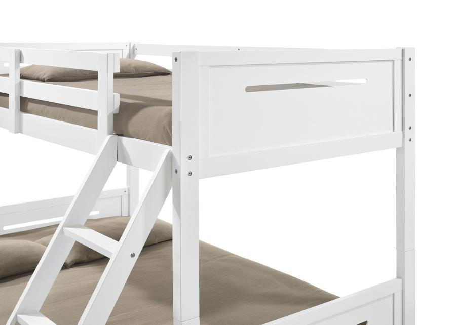 Littleton Twin/Full Bunk Bed White