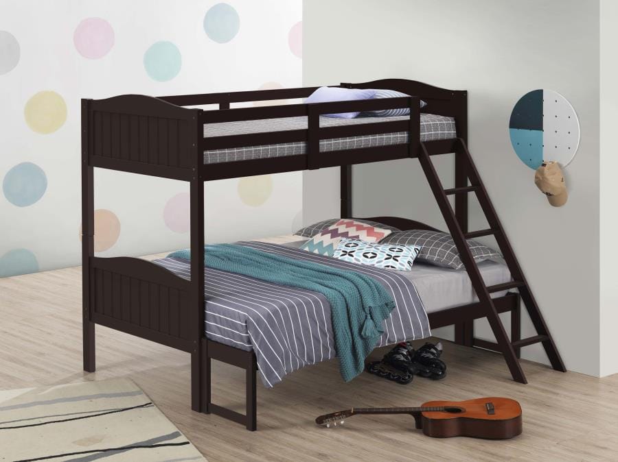 Arlo Twin/Full Bunk Bed with Ladder Espresso