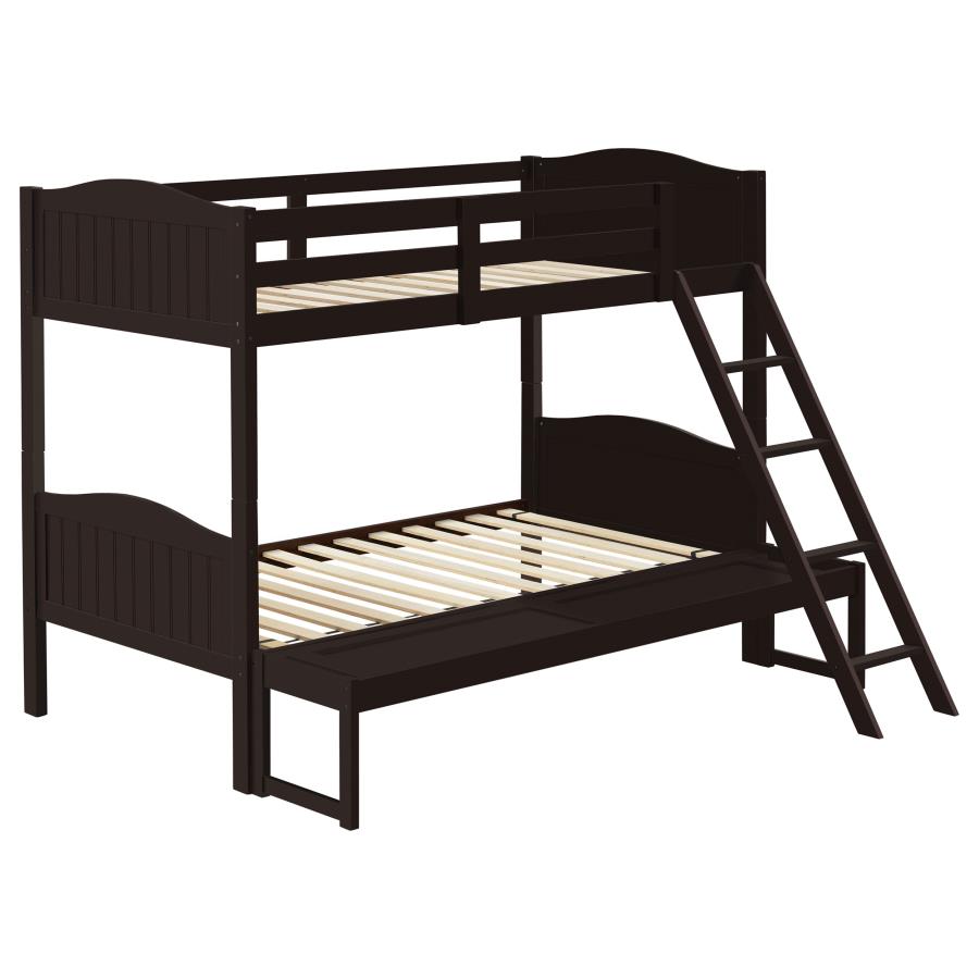 Arlo Twin/Full Bunk Bed with Ladder Espresso