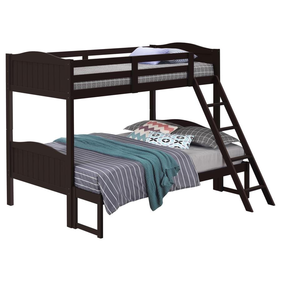 Arlo Twin/Full Bunk Bed with Ladder Espresso