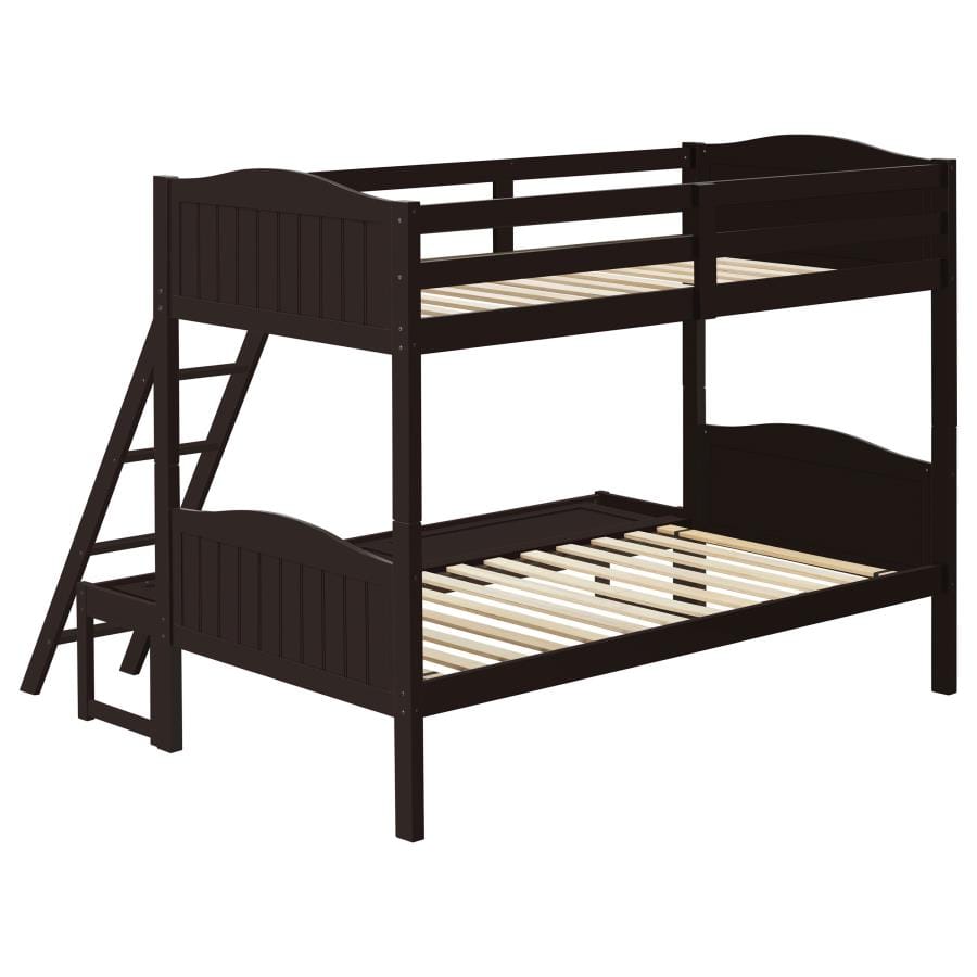 Arlo Twin/Full Bunk Bed with Ladder Espresso