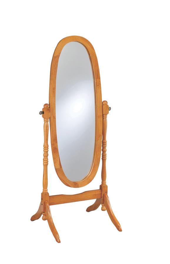 Oval Cheval Mirror Honey