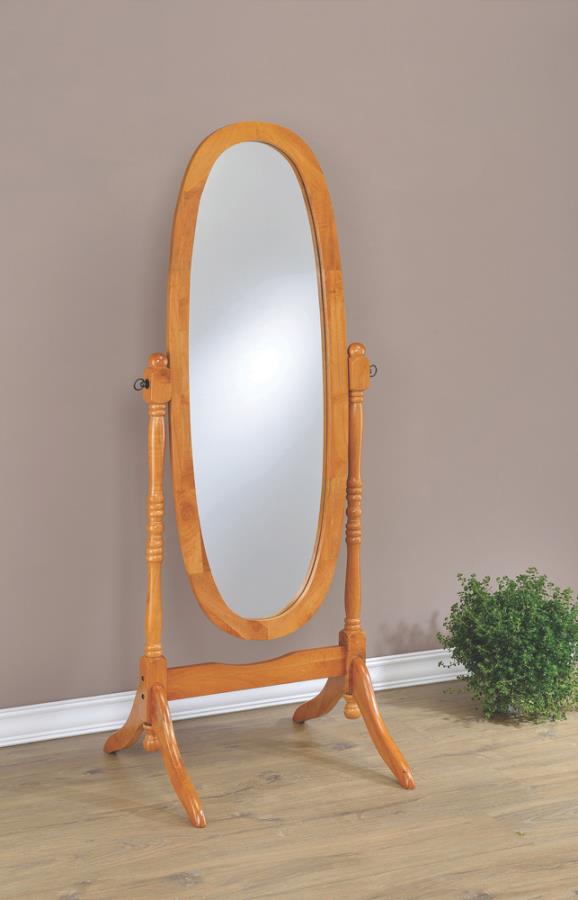 Oval Cheval Mirror Honey