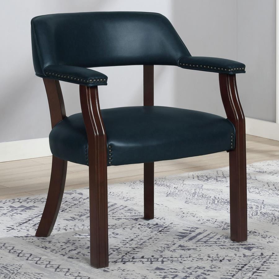 Office Chair with Nailhead Trim Blue
