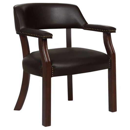 Office Chair with Nailhead Trim Brown