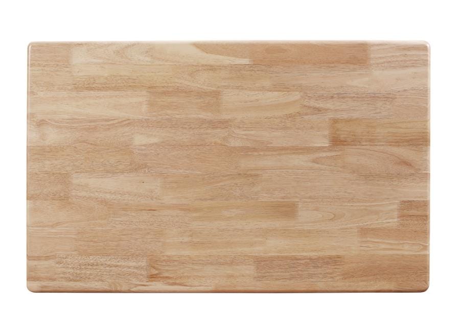 Taffee Rectangle Dining Table Natural Brown and White