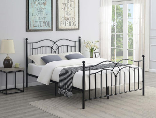 Klossen Metal Queen Bed Black