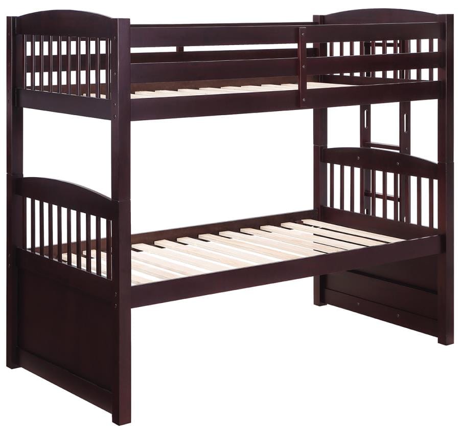 Kensington Twin over Twin Bunk Bed with Trundle Cappuccino