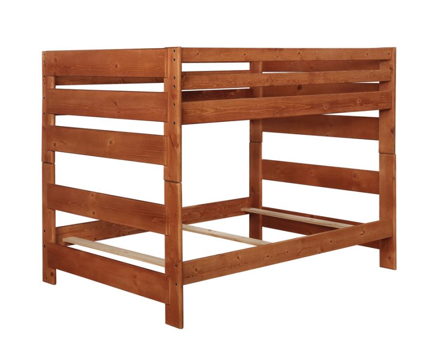 Wrangle Hill Full over Full Bunk Bed Amber Wash