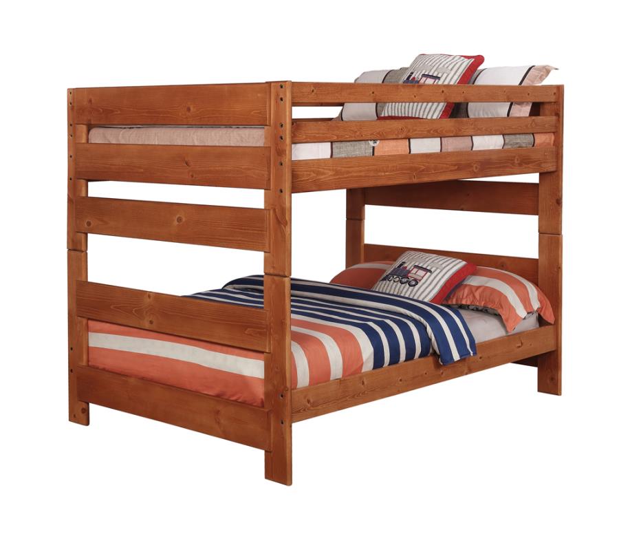 Wrangle Hill Full over Full Bunk Bed Amber Wash