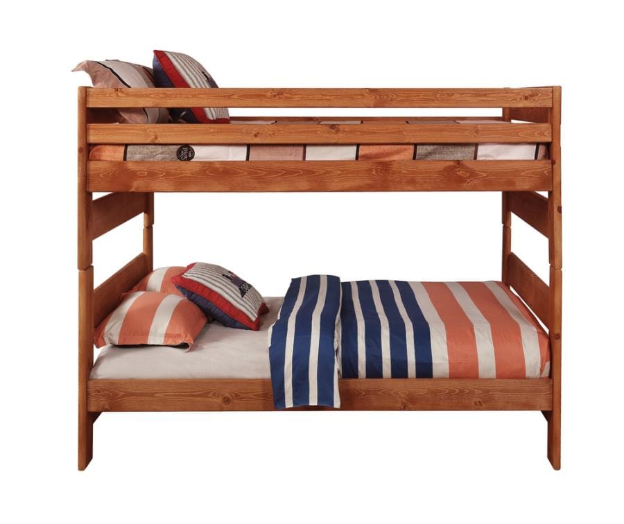 Wrangle Hill Full over Full Bunk Bed Amber Wash