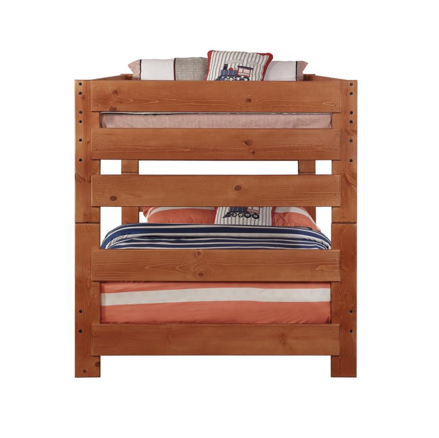 Wrangle Hill Full over Full Bunk Bed Amber Wash