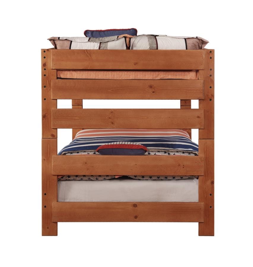 Wrangle Hill Full over Full Bunk Bed Amber Wash