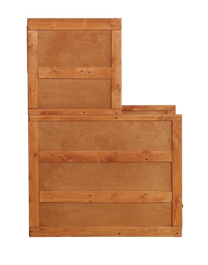 Wrangle Hill 4-drawer Stairway Chest Amber Wash