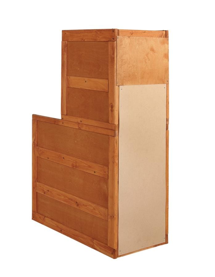 Wrangle Hill 4-drawer Stairway Chest Amber Wash