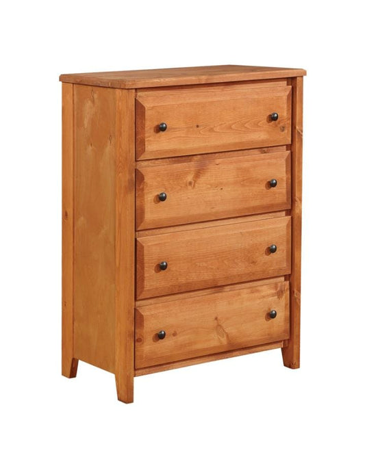 Wrangle Hill 4-drawer Chest Amber Wash