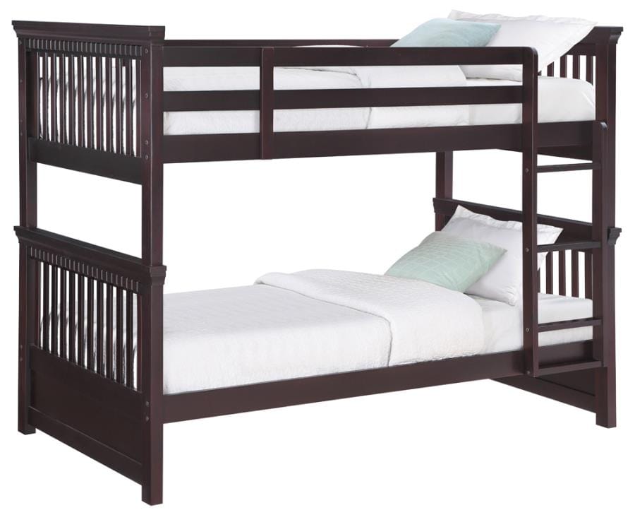 Miles Twin over Twin Bunk Bed Cappuccino