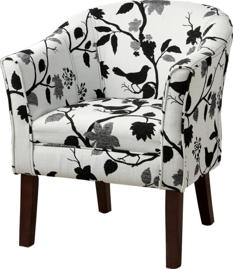 Sandy Upholstered Accent Chair Black and White