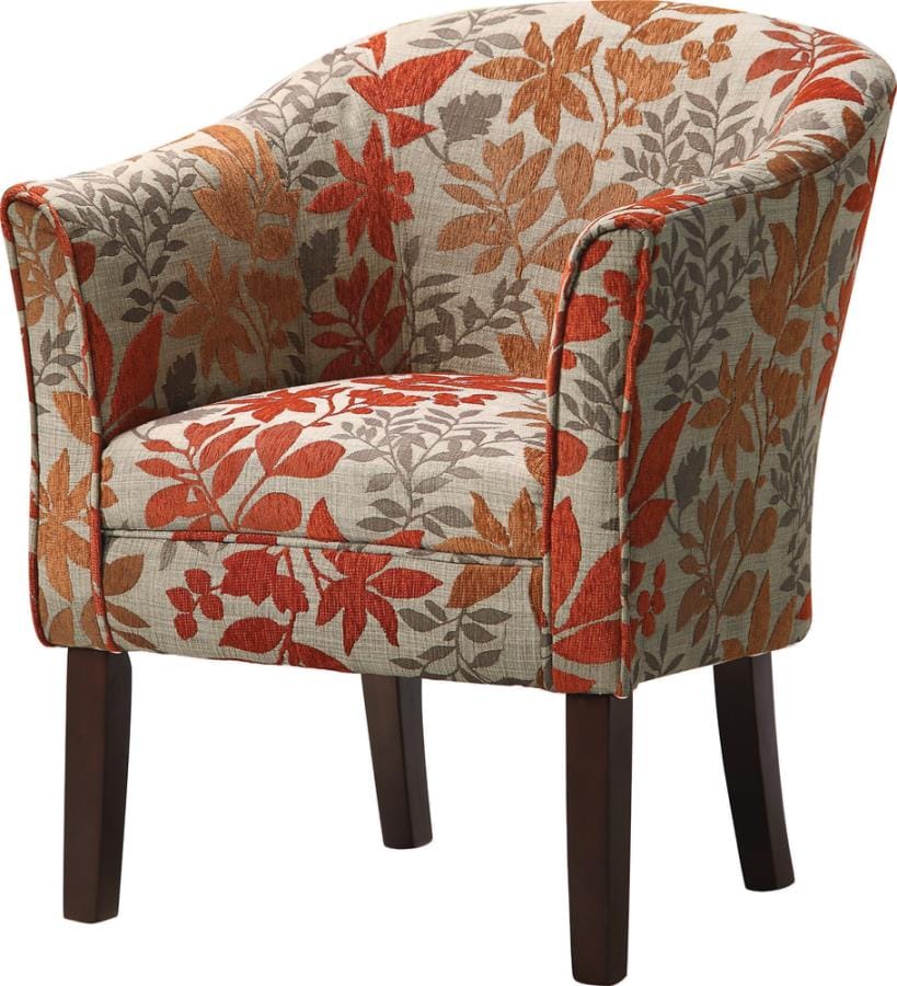 Barrel Back Upholstered Accent Chair Multi-color