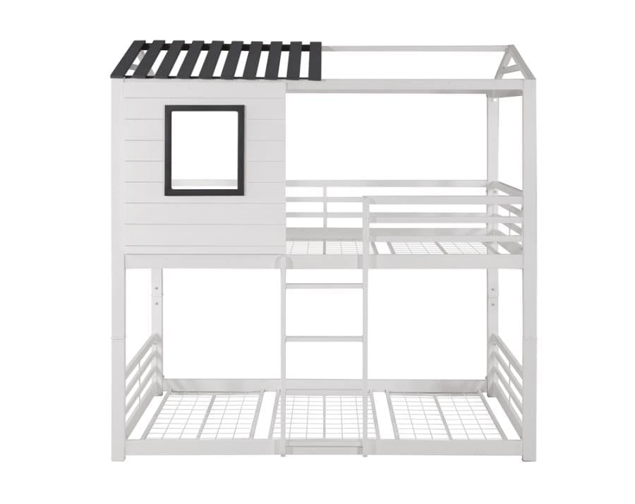 Belton House-themed Twin over Twin Bunk Bed White