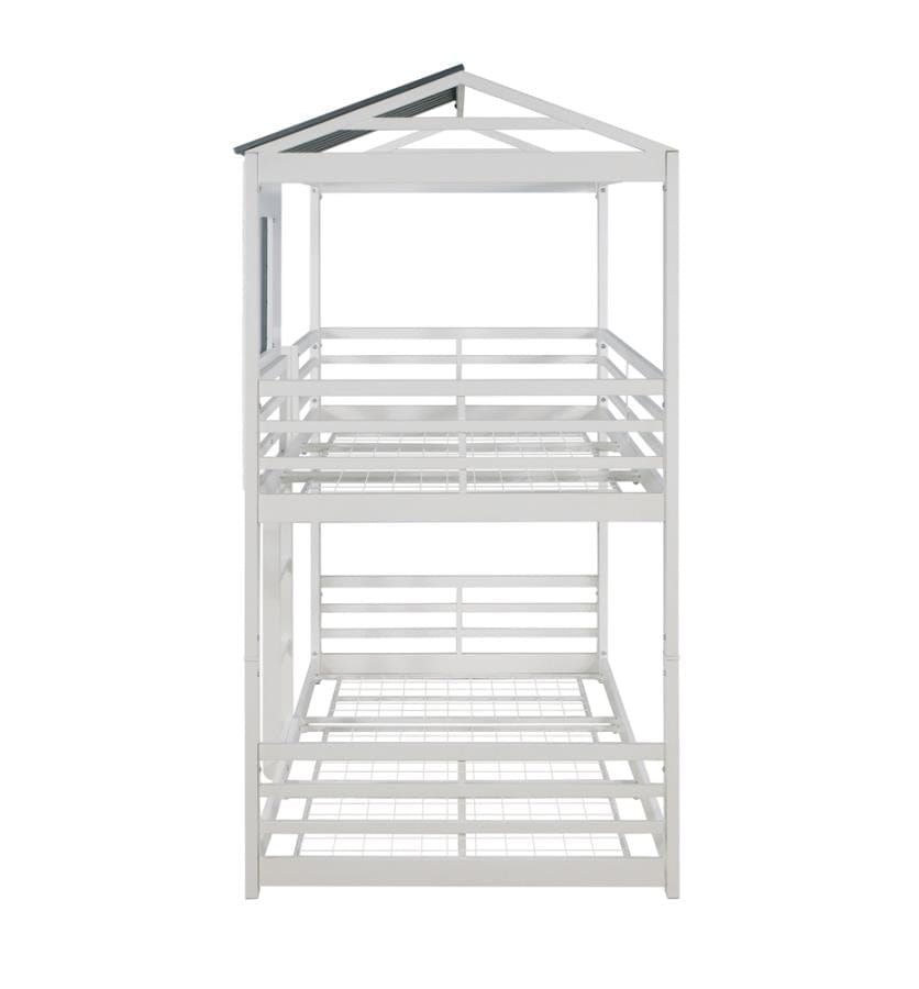 Belton House-themed Twin over Twin Bunk Bed White