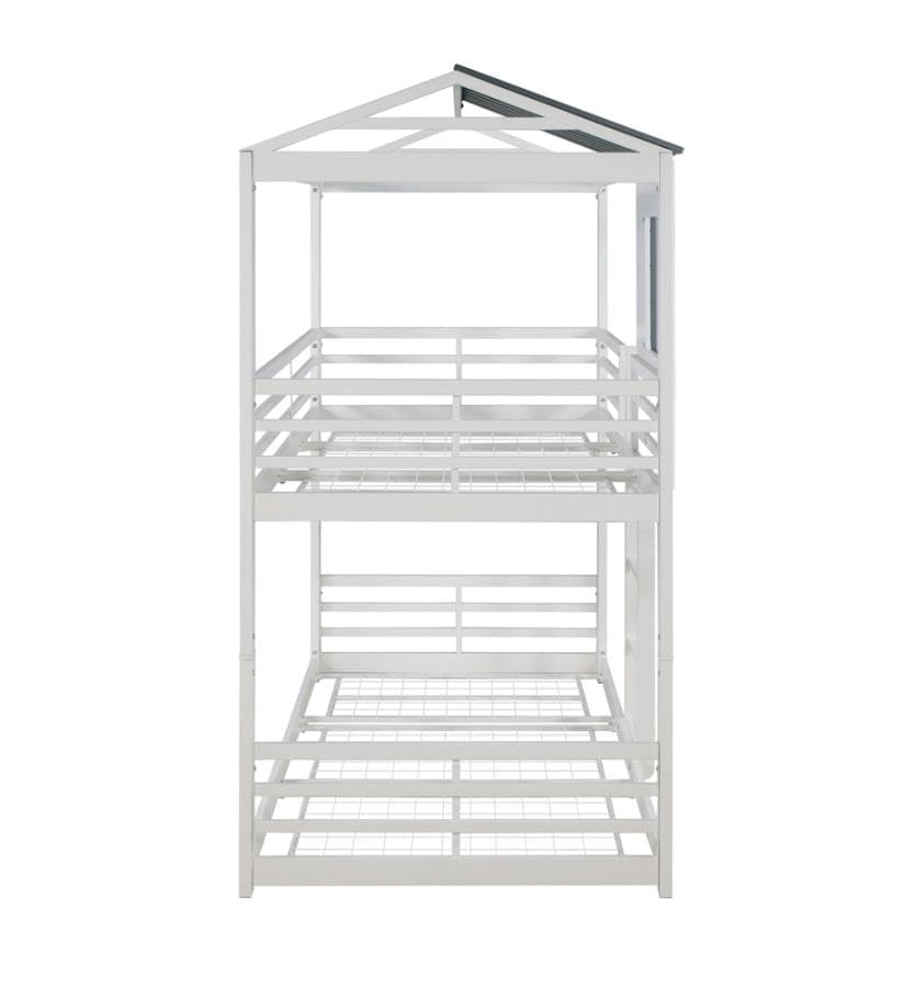 Belton House-themed Twin over Twin Bunk Bed White