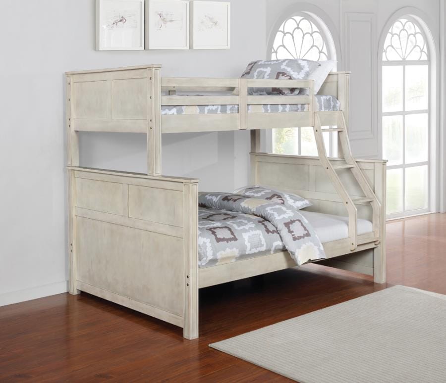 Montrose Twin/Full Bunk Bed Antique White