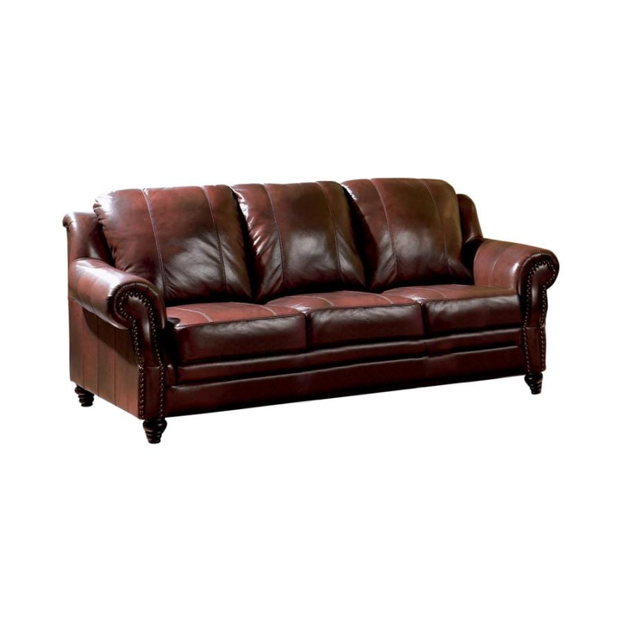 Princeton Rolled Arm Sofa Burgundy