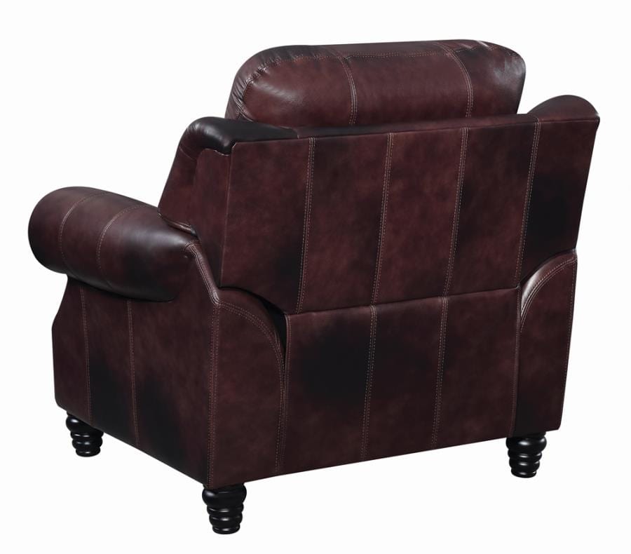 Princeton Rolled Arm Push Back Recliner Burgundy