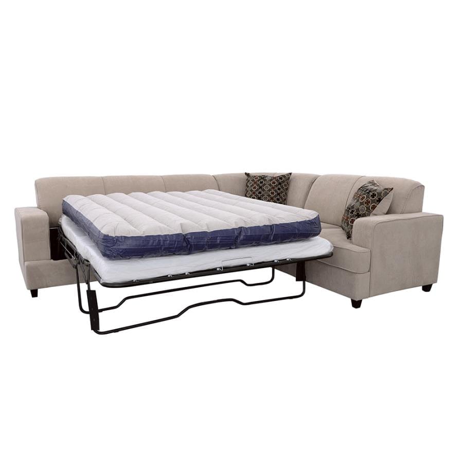 Tess L-shape Sleeper Sectional Grey